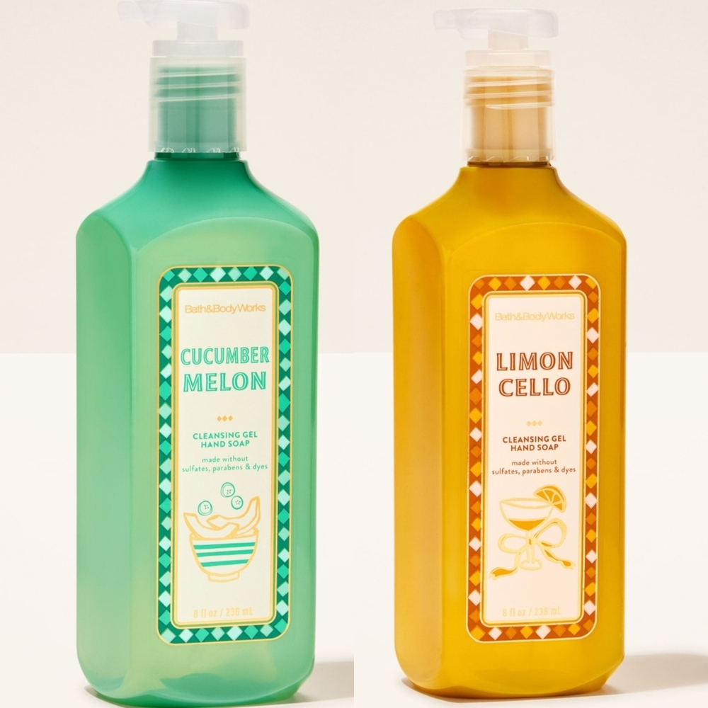 Bath & Body Works Cucumber Melon and Limoncello Cleansing Gel Hand Soap Set NEW